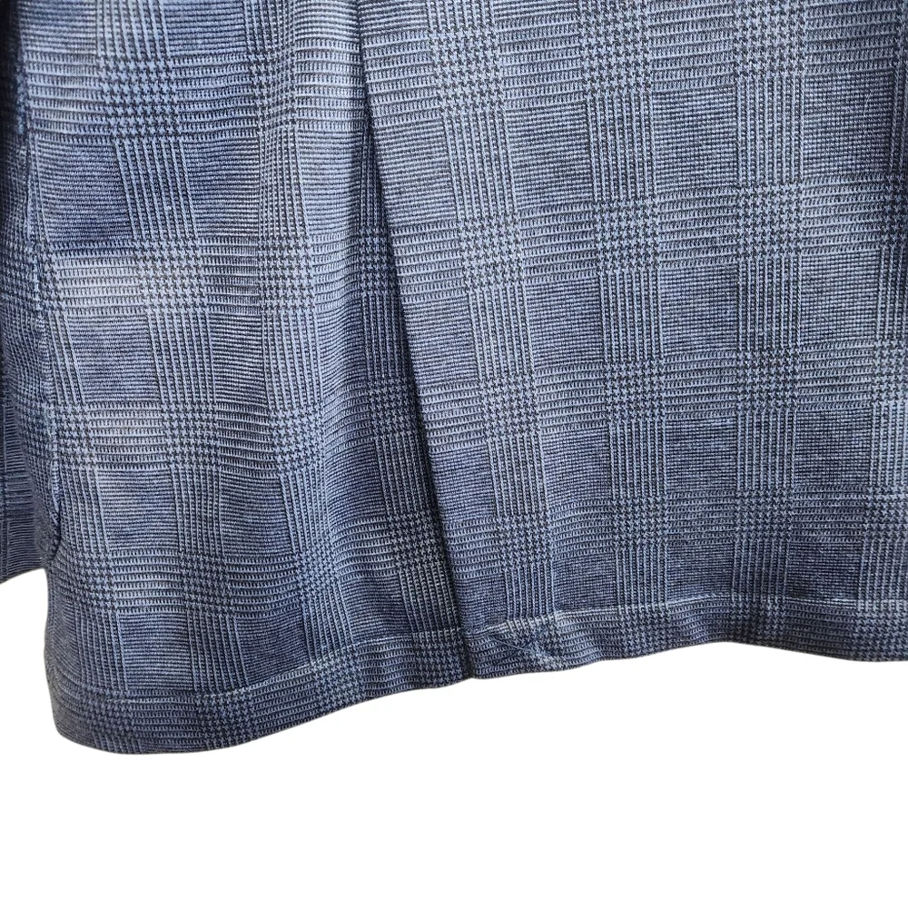 Tailorbyrd Collection NWT Denim Blue Plaid Sports Coat Blazer Mens Size 48L